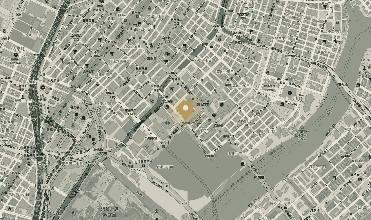 地図: 築地4-14-14